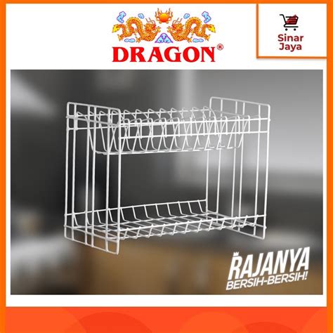 Jual DRAGON Rak Piring Kawat Besi 2 SUSUN Shopee Indonesia