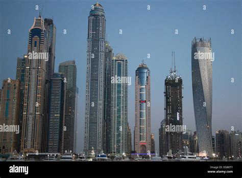 Dubai Marina skyscrapers Dubai UAE Stock Photo - Alamy