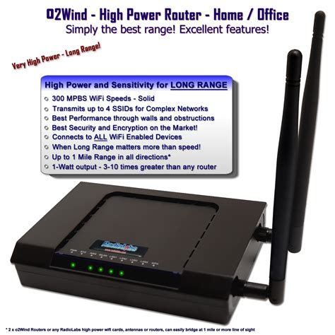 High Power Long Range WiFi Router - o2Wind || RadioLabs