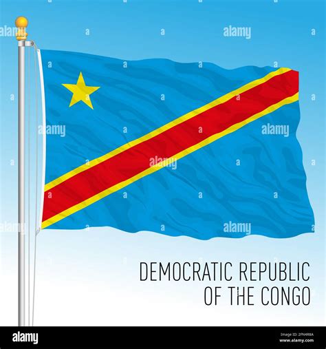 Rep Blica Democr Tica Del Congo Bandera Nacional Oficial Pa S Africano