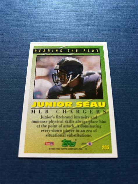 1994 Topps Football Junior Seau Tools Of The Game 205 HOF Set Break NM