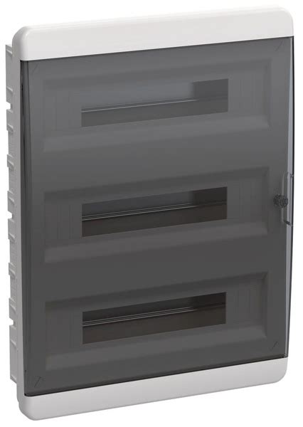 TEKFOR щит встраиваемый ЩРВ-П-54 IP41 черная прозрачная дверь IEK 54 ...