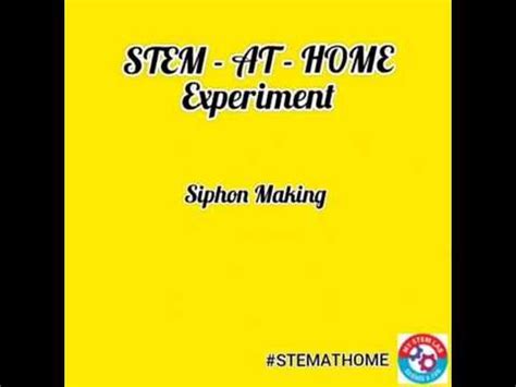 Siphon Making_DIY STEMATHOME Science Experiment - YouTube