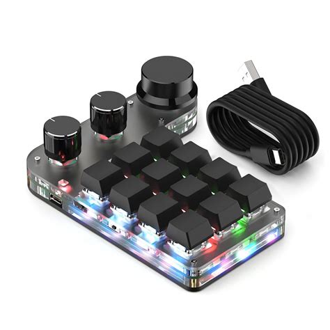 Беспроводная программируемая макроклавиатура RGB 3/6/клавиши копия ...