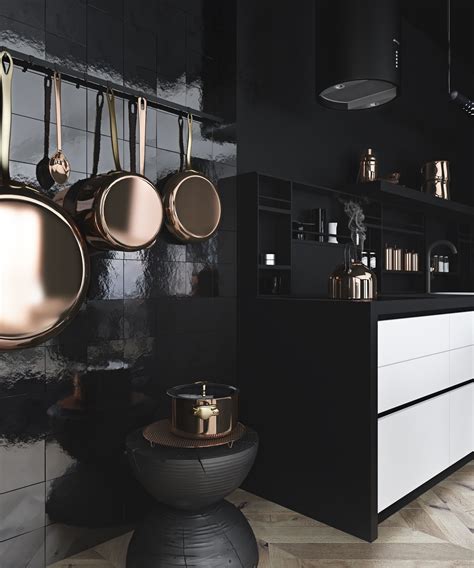 20 Black And Copper Kitchen Decoomo