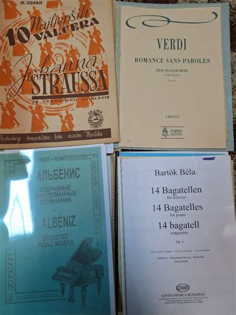 Note Za Klavir Verdi Albeniz Bela Strauss