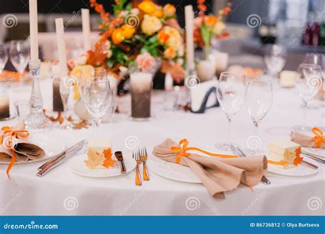 The Elegant Dinner Table Stock Photo Image Of Celebrate 86736812