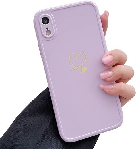 Compatible With Iphone Xr Case For Women Girlscute Love Heart Pattern Glossy Soft Slim Tpu