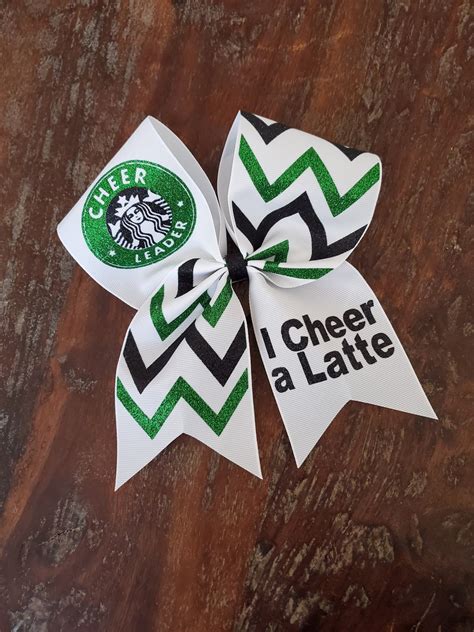 I Cheer A Latte Cheer Bow Etsy