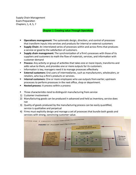 SCM Midterm EXAM PREP Lecture Notes 1 7 Supply Chain Management