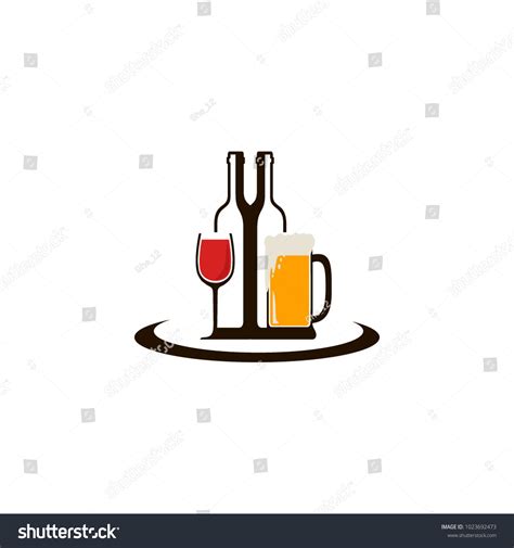 Wine Beer Logo Vector Stock Vector (Royalty Free) 1023692473 | Shutterstock