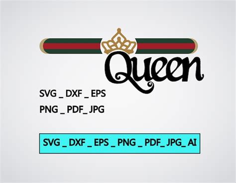 Gucci Queen High Quality Svg Fashion Inspired Logo Vector Art Etsy