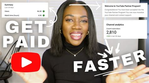 Get Paid On Youtube Faster With These 4 Simple Steps Get Monetized