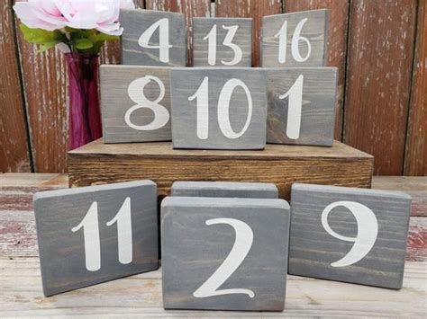 Rustic Wood Wedding Table Numbers