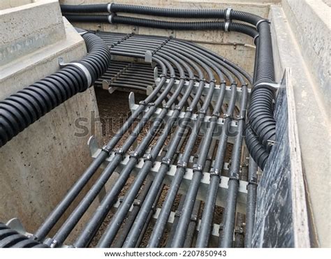 Power Cables Instrument Cables Cable Trench Stock Photo 2207850943