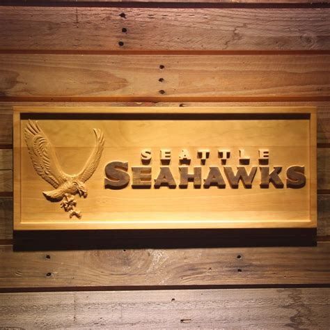 Seattle Seahawks Wood Sign Legacy Edition Neon Sign Led Sign