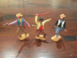 Timpo 3rd Series Cowboys x 3 - Wild West - Toy Soldiers - 1970's | eBay