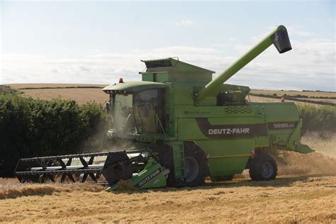 Deutz Fahr Hts Combine Harvester Cutting Spring Barley A Photo