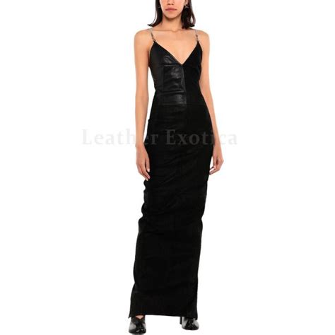 Buy Trendy Women Leather Dress