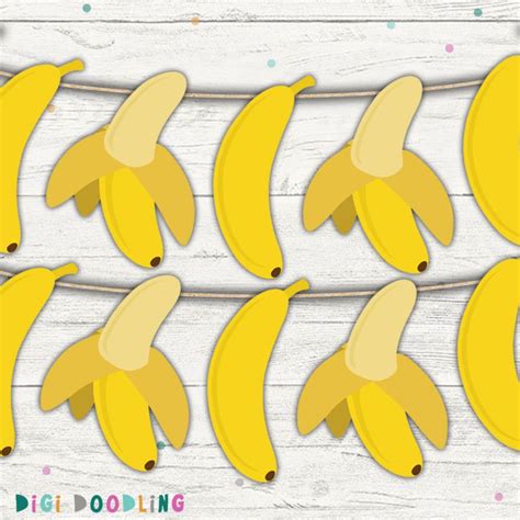 Printable Banana Banner Banana Garland Banana Party Decorations