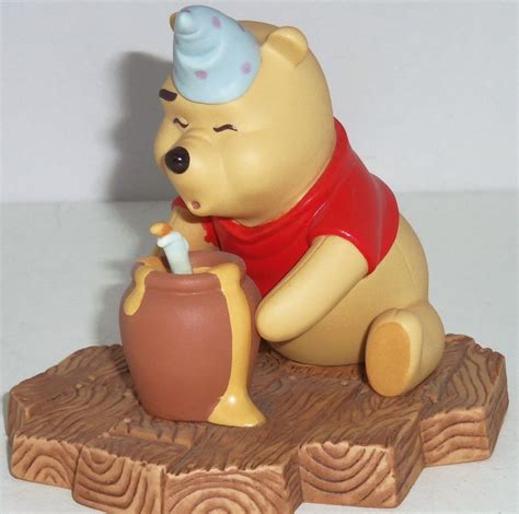 Disney Winnie Pooh Figurine Hip Hip Poohray For Birthdays Hat Candle