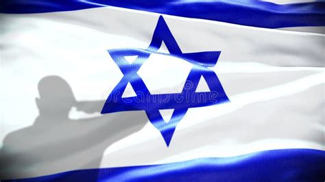 Video Israeli Soldier Silhouette Salutes The Israel Flag Concept Idf