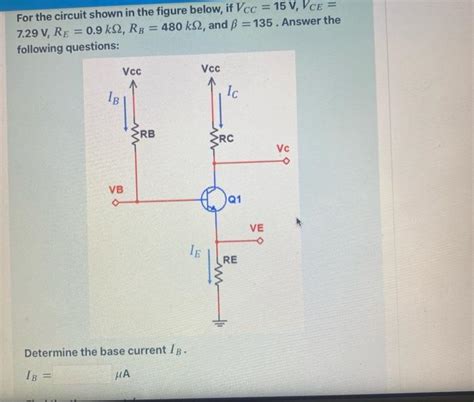 Solved For The Circuit Shown In The Figure Below If Vcc Chegg