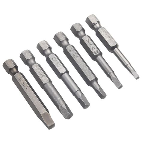 Pcs Mm Sq Sq Square Head Screwdriver Bit Set Hex Shank Magnetic