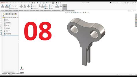 تمارين علي سوليدووركس 2024 تمرين رقم 08 Solidworks Exercise 08