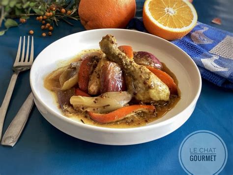 Poulet mariné à lorange et au safran Recette par Le Chat Gourmet