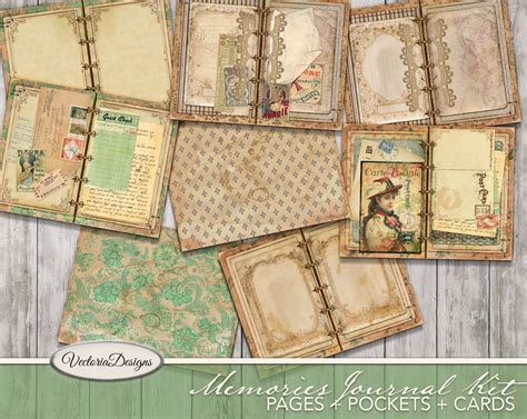 Memories Junk Journal Kit Printable Junk Journal Digital Journal Kit