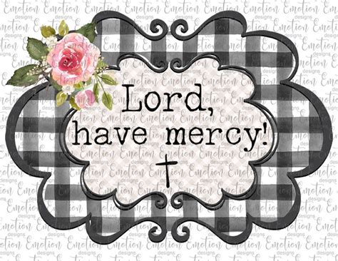 Lord Have Mercy Doodle Frame Clipart Instant Download Sublimation