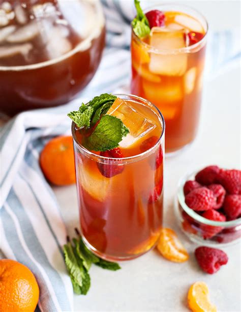 Tangerine Raspberry Iced Tea Recipe Refined Sugar Free Good Life Eats