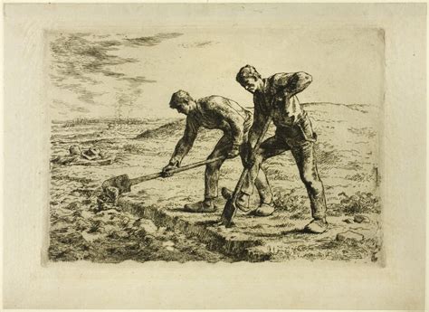 Due Uomini Che Scavano Jean Francois Millet