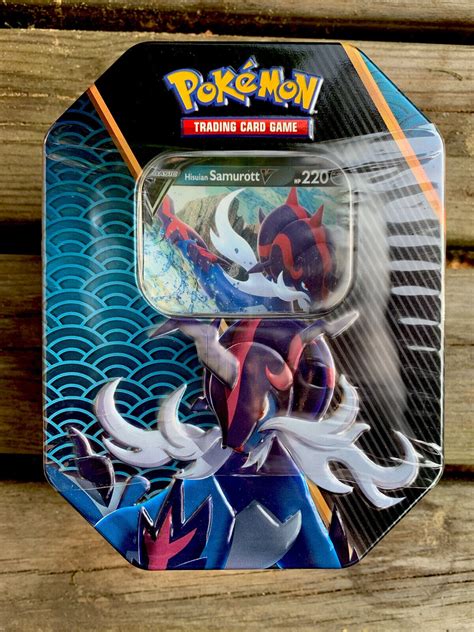 Pokemon Tcg Divergent Powers Tin Hisuian Samurott V Card Game For Sale