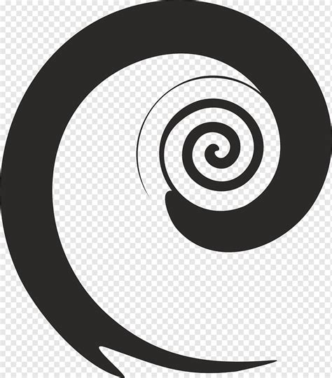 Graphy Abstract Circle Spiral Logo Monochrome Png Pngwing