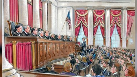 Courtroom Scene Sketch