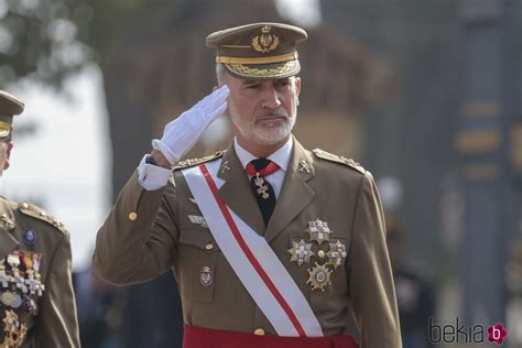 El Rey Felipe Vi Pasando Revista A Las Tropas En La Jura De Bandera De