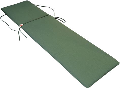 Green Sun Lounger Cushion Pad For Sunlounger Garden Padded Patio Bed