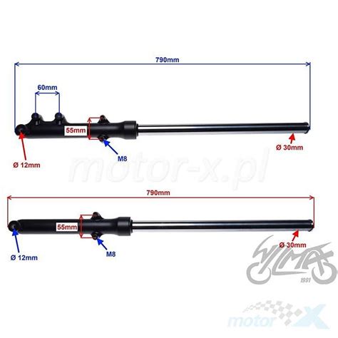 Front Shock Absorbers Set Romet Soft Chopper Barton Volcano Junak