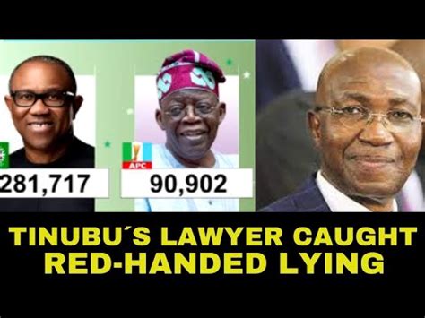 Peter Obi Tinubu Has Been Disgraced As His Lawyer Was Caught Red