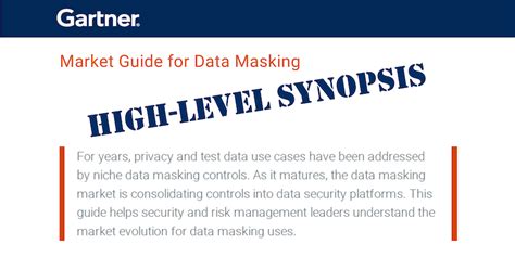 Data Masking Tools Gartner Perspectives