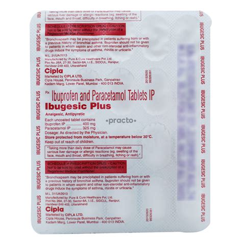 IBUGESIC PLUS TABLET - Uses, Dosage, Side Effects, Price, Composition ...