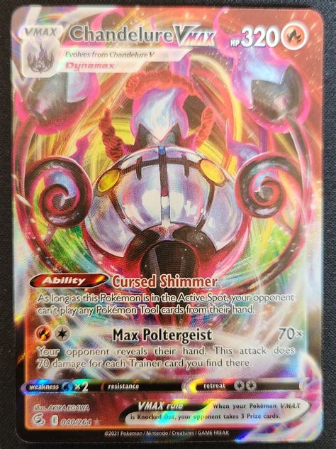 Chandelure VMAX 040 264 SWSH Fusion Strike Full Art Ultra Rare Holo