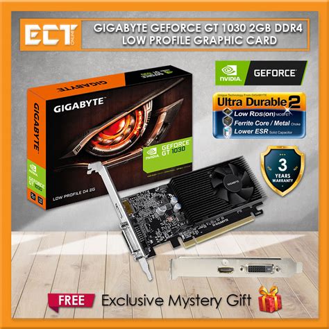 Gigabyte GeForce GT 1030 2GB DDR4 Low Profile Graphic Card GV N1030D4 2GL