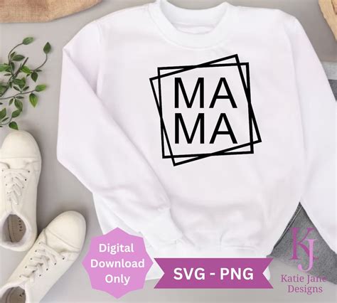 Mama Square SVG Mama Frame SVG Mom Life Mama Shirt Cricut Silhouette