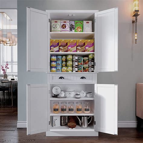 HLR 72 Inches Kitchen Pantry Storage Cabinet Pantry Cabinets With