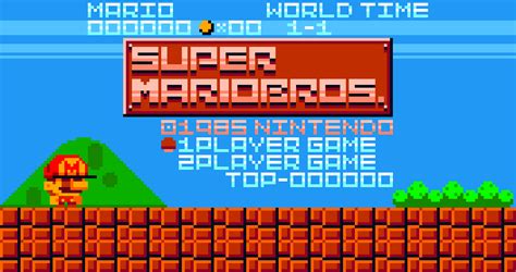 Pixilart Super Mario Bros Title Screen By Lund1041