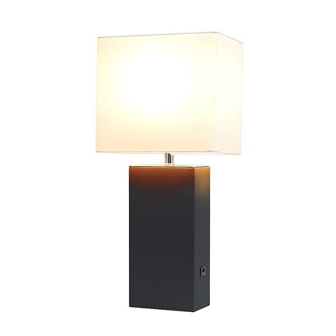 Best Buy Lalia Home Lexington Leather Base Modern Table Lamp With Usb