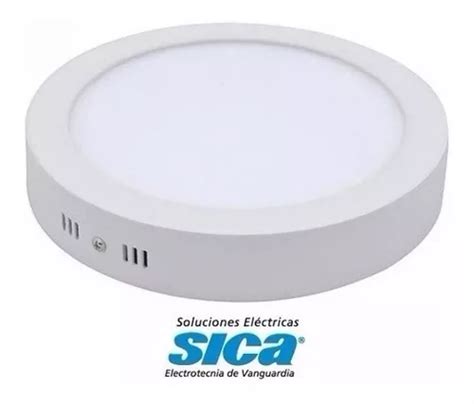 Panel Led W Aplicar Spot Redondo Plafon Blanco Calida Sica En Venta En